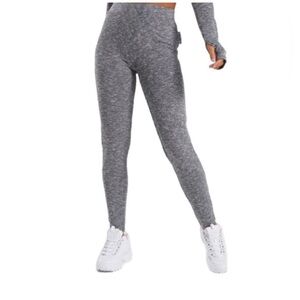 Gymshark High Waisted Ribbed Leggings Grey XS